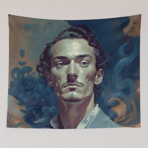 Item preview, Beautiful Inspiration Portrait of Salvador DALI, AI art, Print Art designed and sold by XIX361ART.