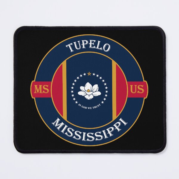 Item preview, Tupelo Mississippi Flag USA Seal Stamp Badge Travel Souvenir designed and sold by TeeHome.