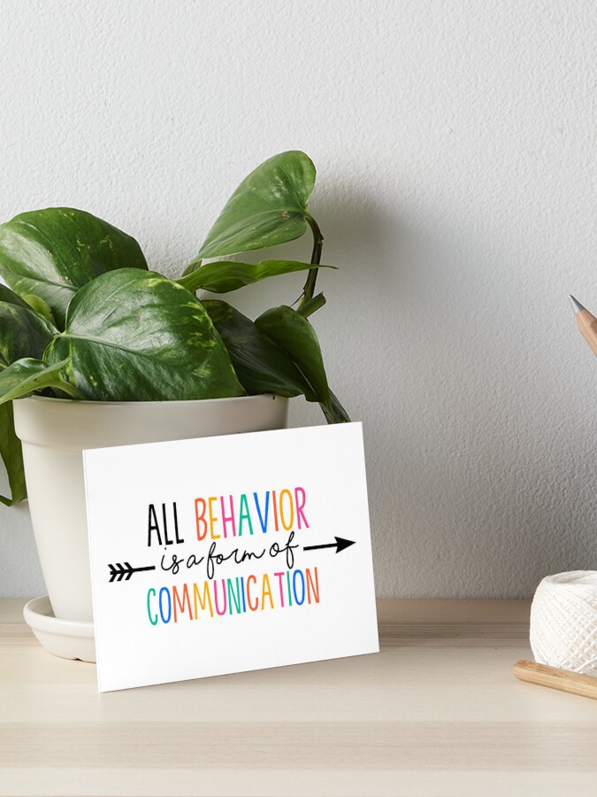 All Behavior Is A Form Of Communication, Applied Behavior Analysis, Bcba  Gift, Aba Therapy Gift ,Social Worker Mom Gift Sticker for Sale by  MOONINSPIRATION