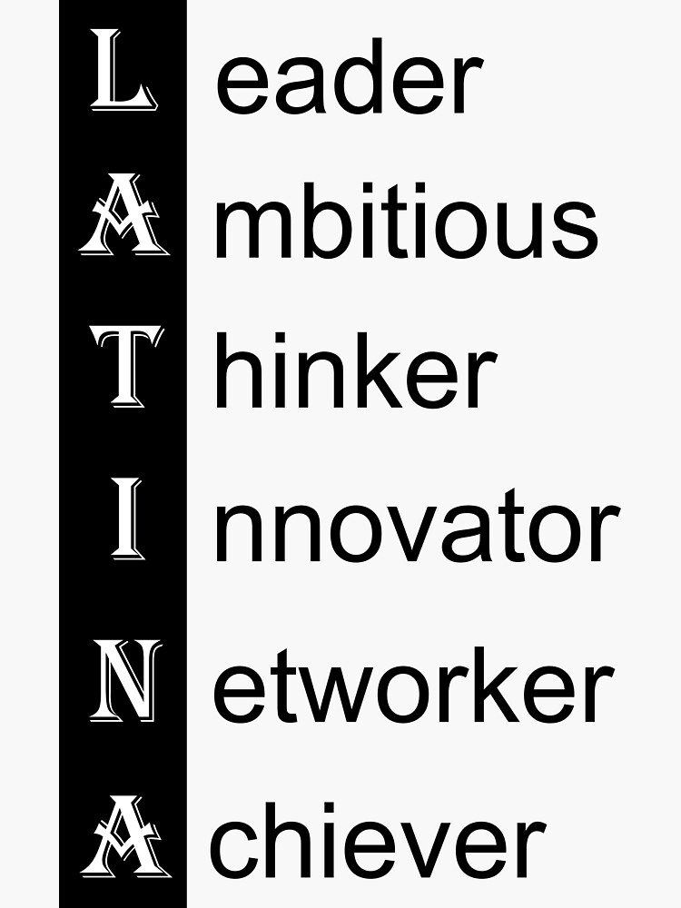 Definition of Latina - Leader Black by Latino4Life
