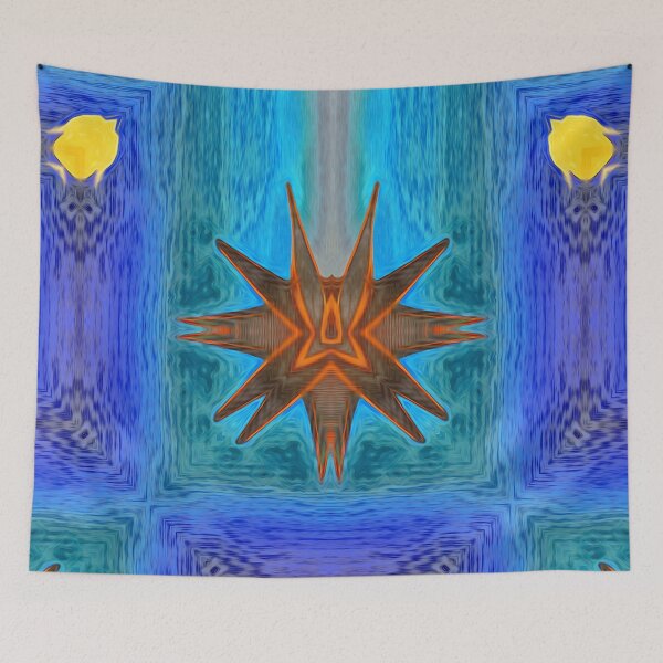 Item preview, *LUMINOUS CONCERTO FOR A NINE-POINTED STAR, IN OCEAN MOON - BAHA'I SIGN - UNITY IN DIVERSITY - BAHA'I WORLD PEACE - UNIVERSAL LOVE - WORLD CITIZEN* designed and sold by Ralek.