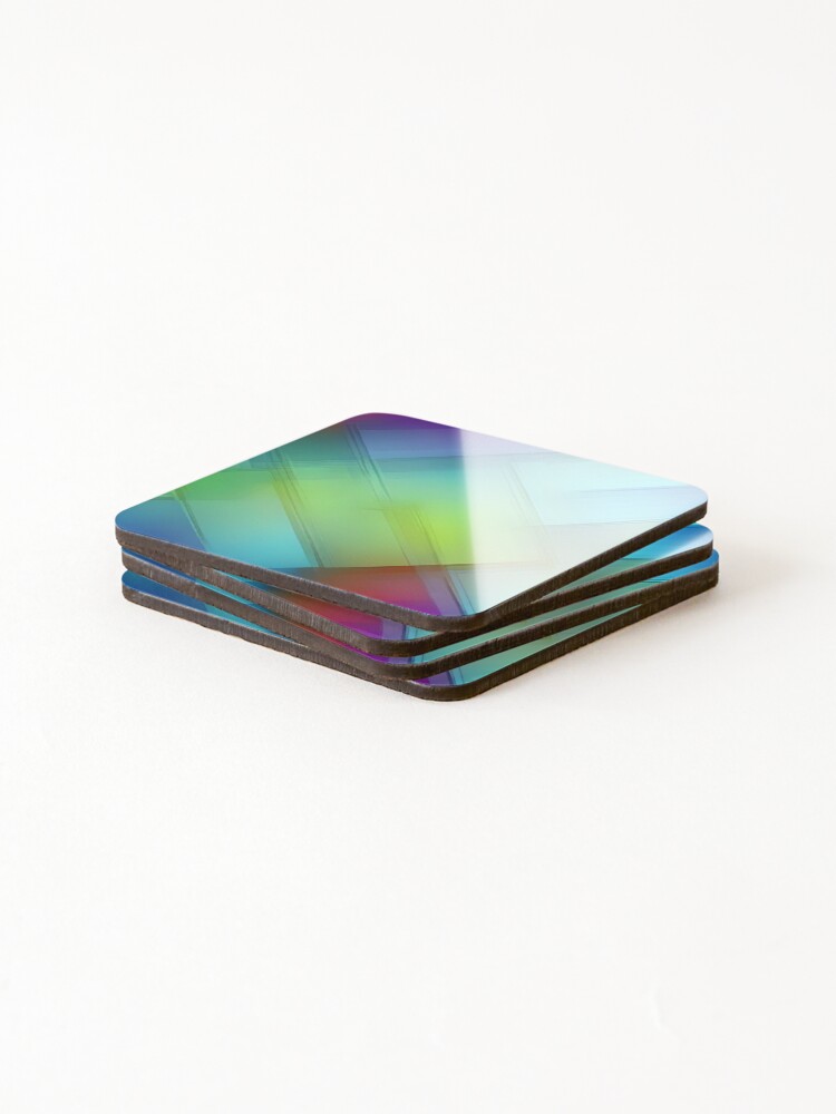 Thumbnail 4 of 5, Coasters (Set of 4), Abstract Colorful Background designed and sold by Inimma.