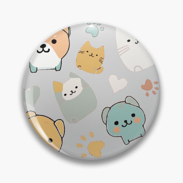Item preview, Pattern: dog, cat, heart and animal paw - grey background designed and sold by Artxplor.