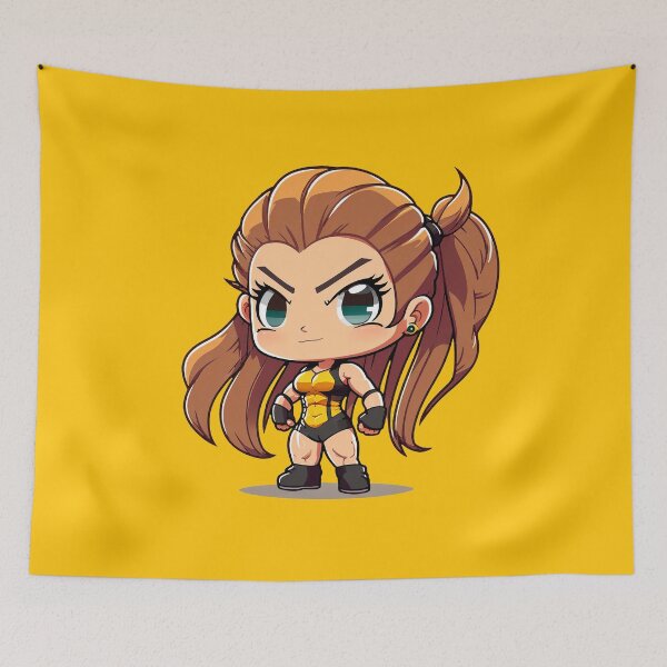 Item preview, Strong muscular chibi fitness girl designed and sold by Jarmo Piironen.