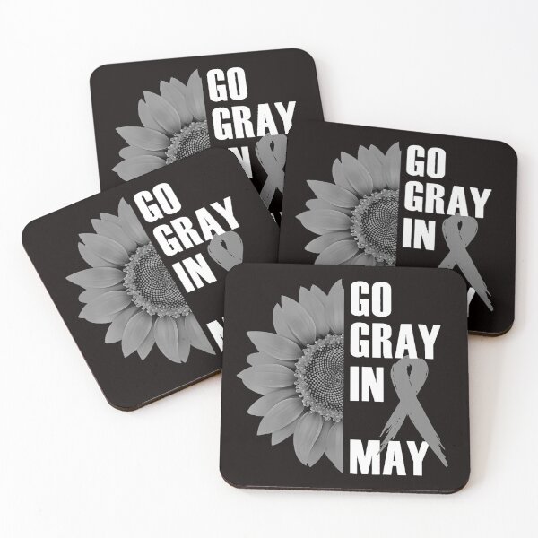 Item preview, Womens Go Gray in May Brain Cancer Awareness Grey Ribbon Sunflower designed and sold by rfp8038.