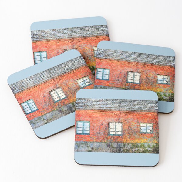 Item preview, Red Brick Building with Three Windows Digital Art designed and sold by Taina Sohlman.