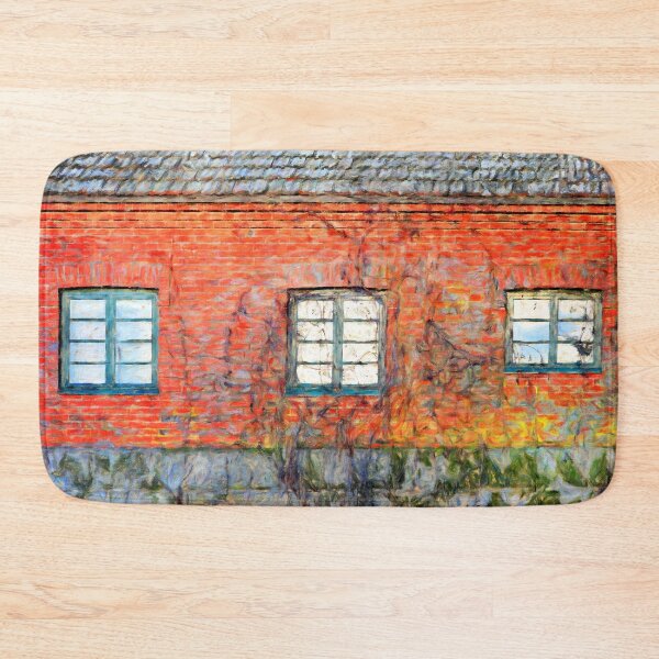 Item preview, Red Brick Building with Three Windows Digital Art designed and sold by Taina Sohlman.