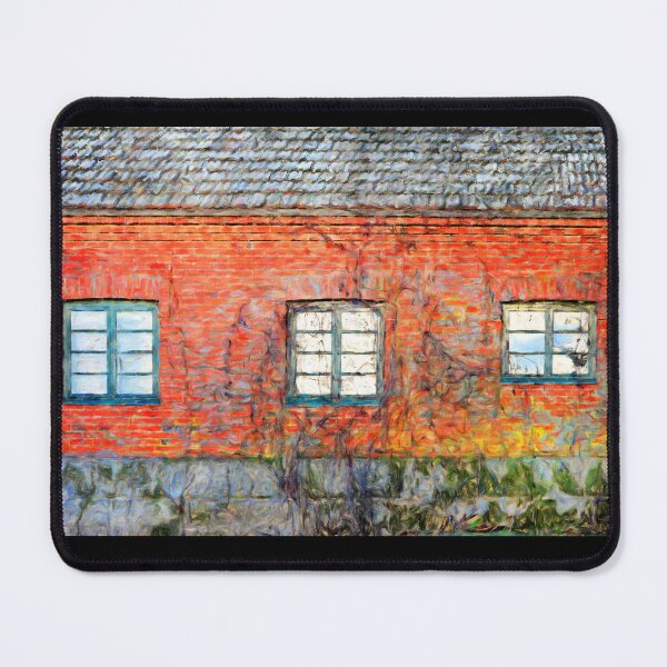 Item preview, Red Brick Building with Three Windows Digital Art designed and sold by Taina Sohlman.