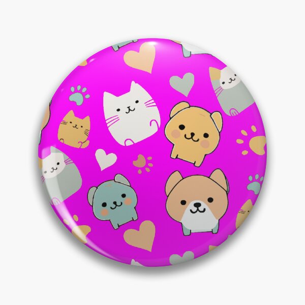 Item preview, Pattern: dog, cat, heart and animal paw - pinky background designed and sold by Artxplor.