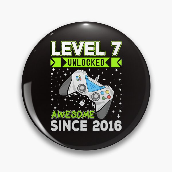 Item preview, Level 7 Unlocked Awesome 2016 Video Game 7th Birthday designed and sold by czl8723.
