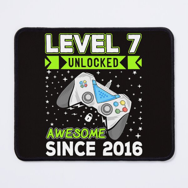 Item preview, Level 7 Unlocked Awesome 2016 Video Game 7th Birthday designed and sold by czl8723.