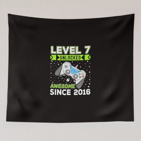 Item preview, Level 7 Unlocked Awesome 2016 Video Game 7th Birthday designed and sold by czl8723.