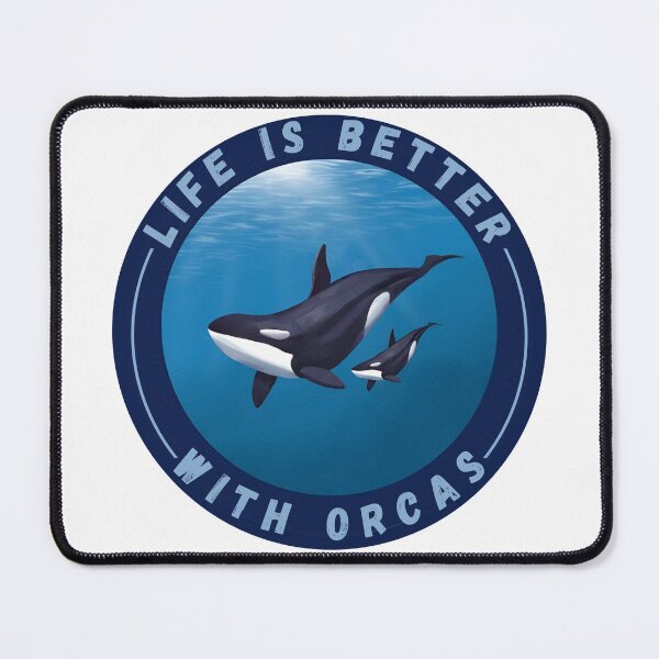 Item preview, Life Is Better With Orcas , New sticker designed and sold by Robo-toons.