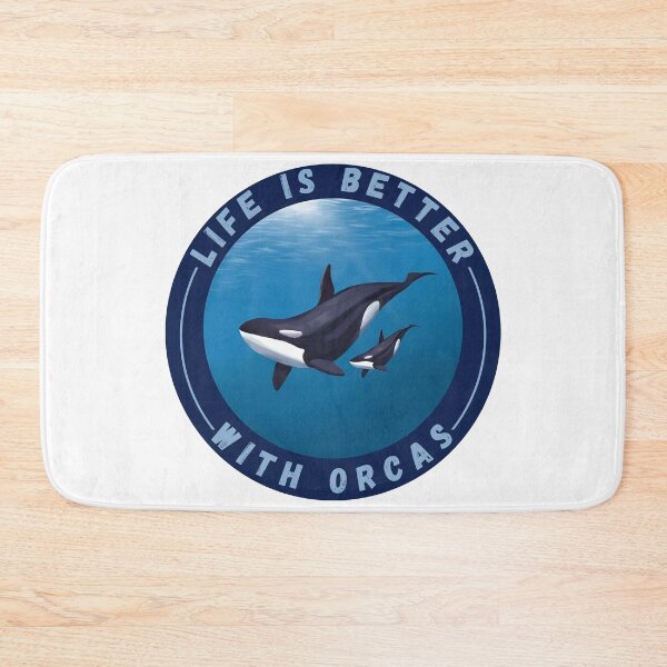 Item preview, Life Is Better With Orcas , New sticker designed and sold by Robo-toons.
