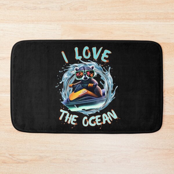 Item preview, a cool and cute raccoon riding a jetski designed and sold by Animal world designs.
