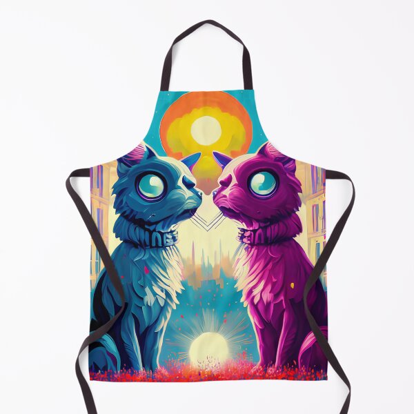 Item preview, Abstract colour splash cool cat couple in the city; perfect gift for cat lovers designed and sold by erzypher.