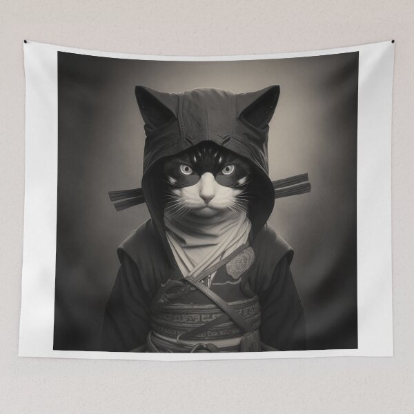 Item preview, Ninja Cat 02 designed and sold by PetSmartsPrint.