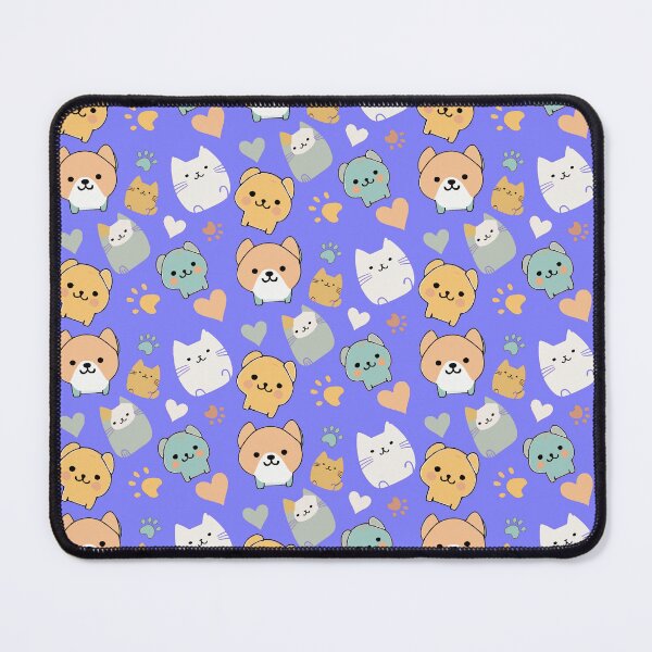 Item preview, Pattern: dog, cat, heart and animal paw - purple background designed and sold by Artxplor.