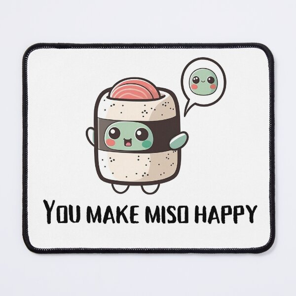 Item preview, Cute Miso Happy Kawaii sushi roll designed and sold by Blvckstudios.