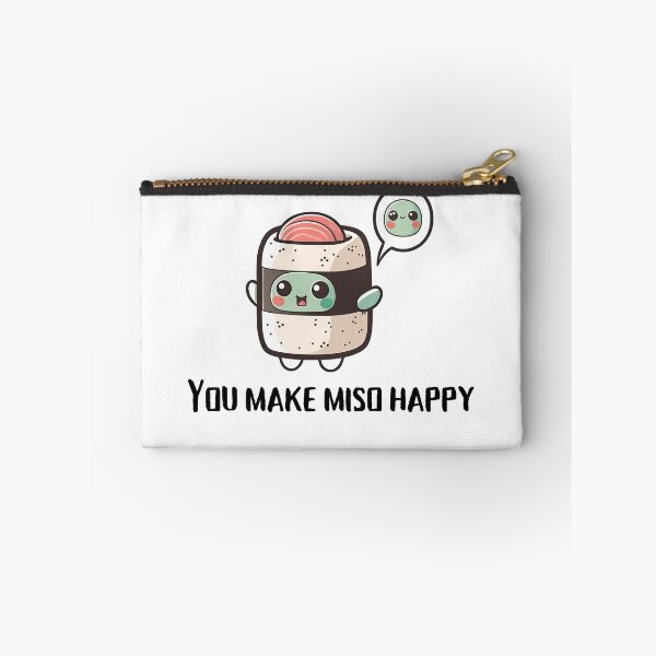 Item preview, Cute Miso Happy Kawaii sushi roll  designed and sold by Blvckstudios.