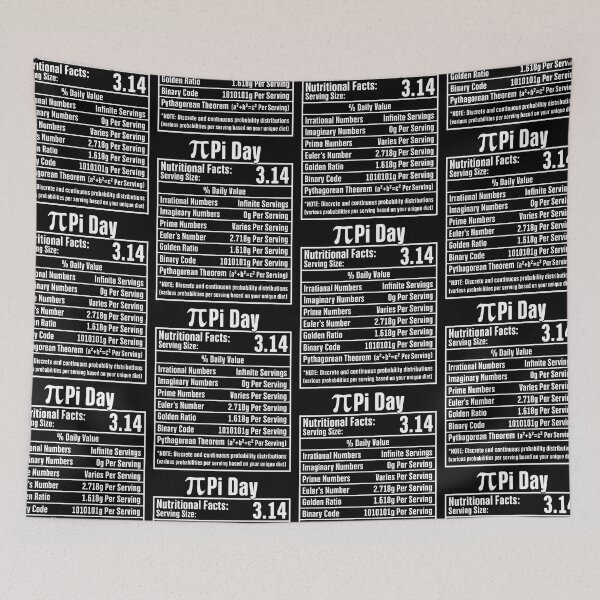 Item preview, Pi Day Nutritional Facts Funny Nutrition Math Geek designed and sold by GravitiTees.