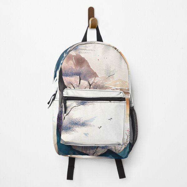 Item preview, Japanese-style Watercolour Mountain and Lake Landscape; Perfect gift for nature lovers; Ideal for Japanese nature art for home décor designed and sold by erzypher.