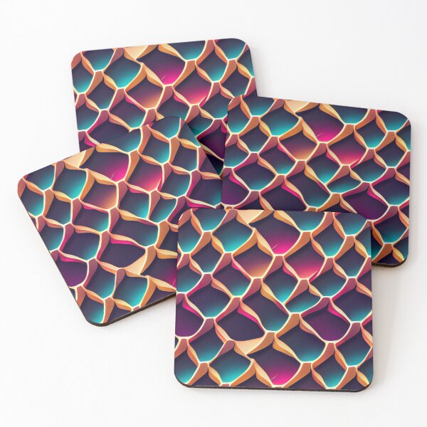 Item preview, Futuristic neon tessellation pattern designed and sold by YeKnot.
