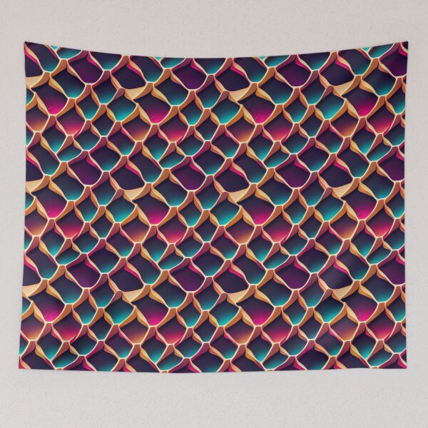 Item preview, Futuristic neon tessellation pattern designed and sold by YeKnot.