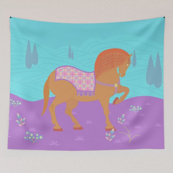 Item preview, Persian Horse Trotting on a Meadow designed and sold by Anna Lemos.