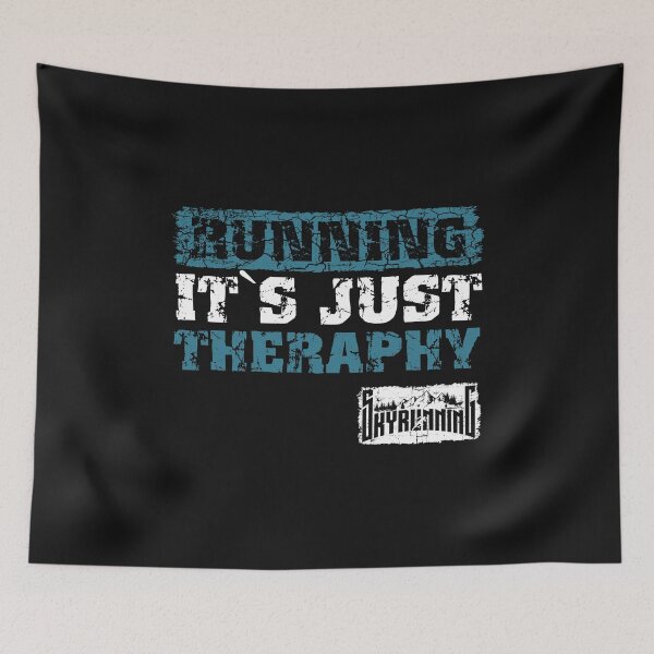 Item preview, Motivational Skyrunning Trail Running quote, Running it s just therapy designed and sold by HomeCoquette.