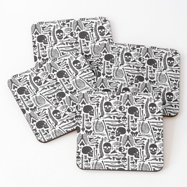Item preview, Skeleton, skulls and bones pattern designed and sold by Spooky Witch Dream.