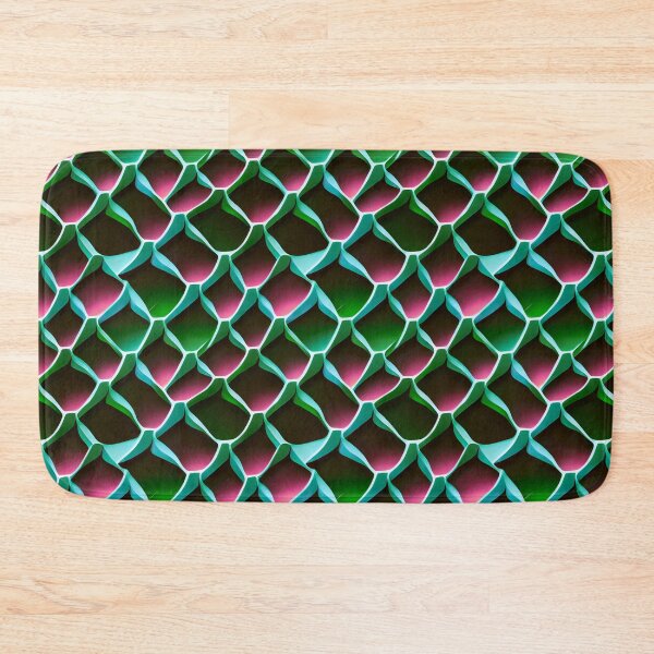 Item preview, Futuristic neon mermaid tessellation pattern designed and sold by YeKnot.