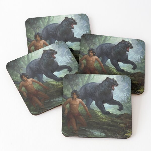 Item preview, Mowgli and Bagheera -The Jungle Book designed and sold by Brush-Master.