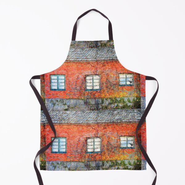 Item preview, Red Brick Building with Three Windows Digital Art designed and sold by Taina Sohlman.