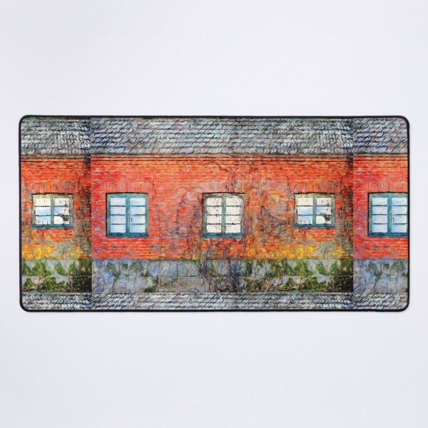 Item preview, Red Brick Building with Three Windows Digital Art designed and sold by Taina Sohlman.
