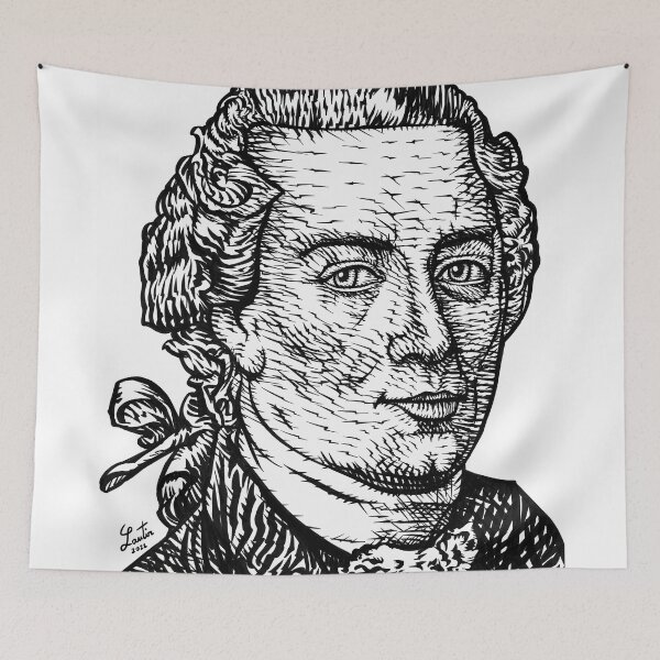 Item preview, IMMANUEL KANT ink portrait .2 designed and sold by lautir.
