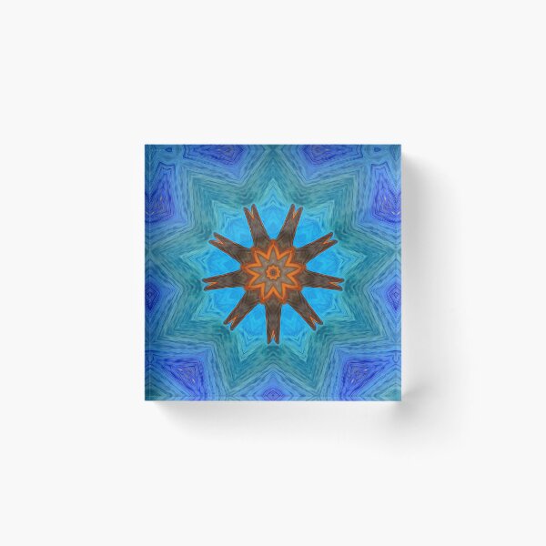 Item preview, *LUMINOUS CONCERTO FOR A NINE-POINTED STAR, IN OCEAN MOON - BAHA'I SIGN - UNITY IN DIVERSITY - BAHA'I WORLD PEACE - UNIVERSAL LOVE - WORLD CITIZEN* designed and sold by Ralek.