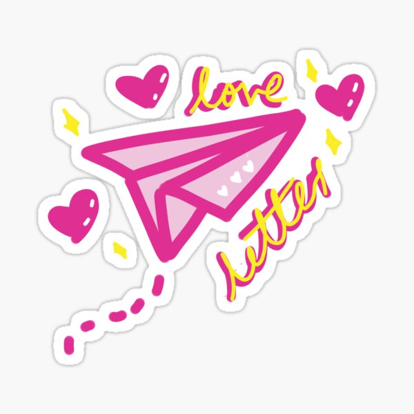 love letter paper plane c' Sticker