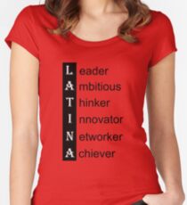 Definition of Latina - Leader Black Women's Fitted Scoop T-Shirt
