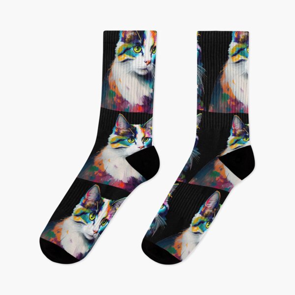 Artikelvorschau, Bunte Katzenmalerei entworfen und verkauft von DopeDesign111.