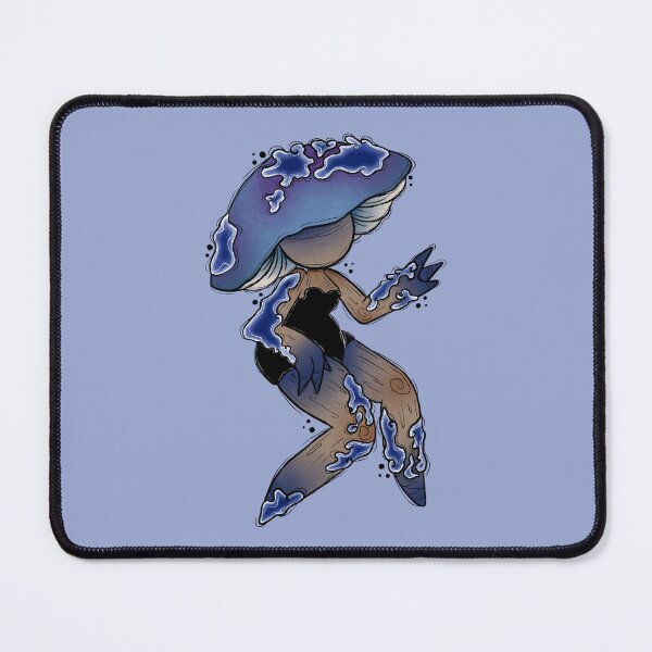 Item preview, Cobolt Crust Mushroom | Blue Background  designed and sold by TinyKatCreative.
