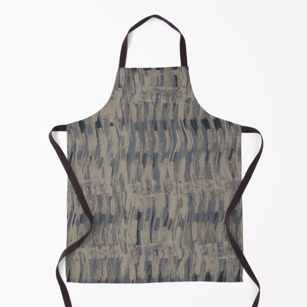 Item preview, Muted Tan Blue Wavy Modern Abstract Brush Strokes designed and sold by jocelynsart.