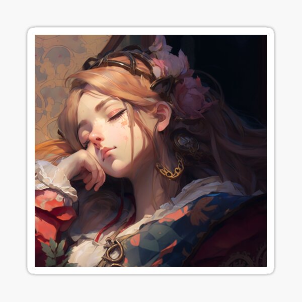 Sleeping Lady Sticker