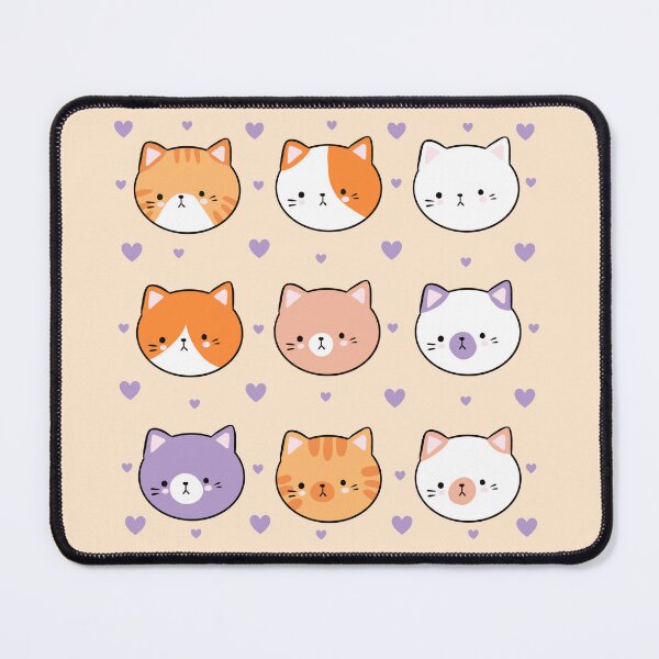 Item preview, Cute cat faces pack - kawaii cat heads illustration designed and sold by Yarafantasyart.