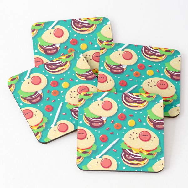 Item preview, Delicious Burger Food Abstract Pattern designed and sold by Artilize.