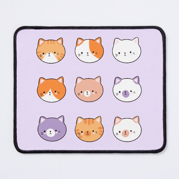 Item preview, Cute cat faces pack - kawaii cat heads illustration  designed and sold by Yarafantasyart.
