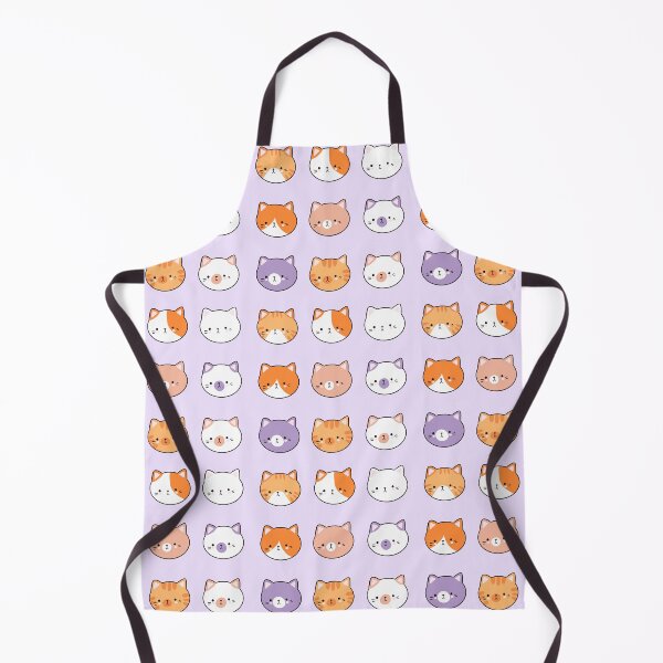 Item preview, Cute cat faces pack - kawaii cat heads illustration designed and sold by Yarafantasyart.