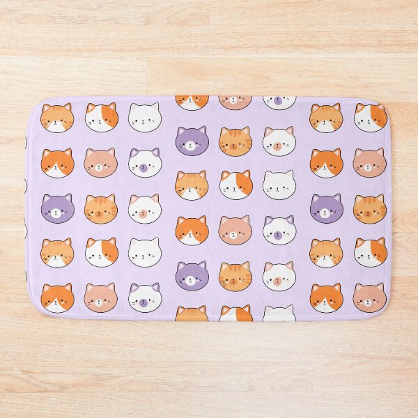 Item preview, Cute cat faces pack - kawaii cat heads illustration  designed and sold by Yarafantasyart.