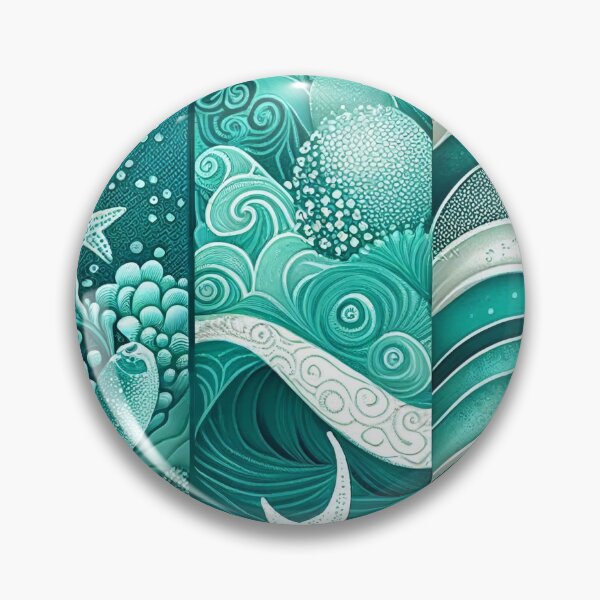 Item preview, Wave Ocean Details, Blue and Green Shades SeaStar, Starfish, Under the sea designed and sold by Shaka-Surf-Tees.
