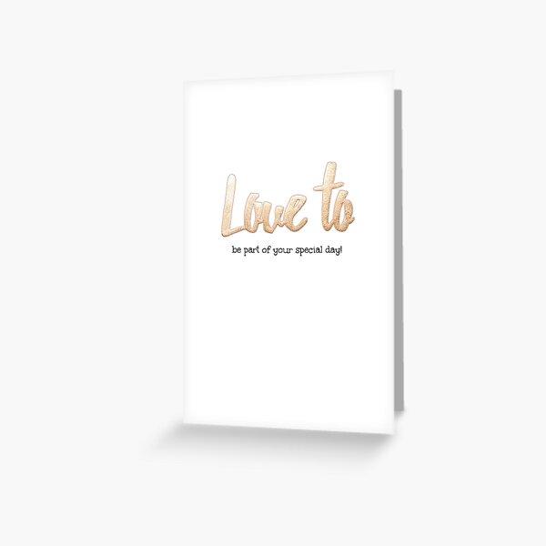 Item preview, Love to be part of your special day - Acceptance card designed and sold by Kirstie Brown Designs.